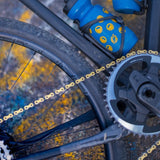 STAN'S NOTUBES - CREST MK4 WHEELSET - DT350 - HAND BUILT - close up mounted on bike