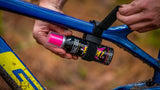 Muc-Off B.A.M! Utility Belt being strapped to bike top tube