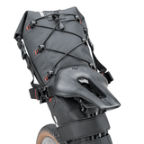 Geosmina Gen2 Seat Bag fitted to a bike - view from the front