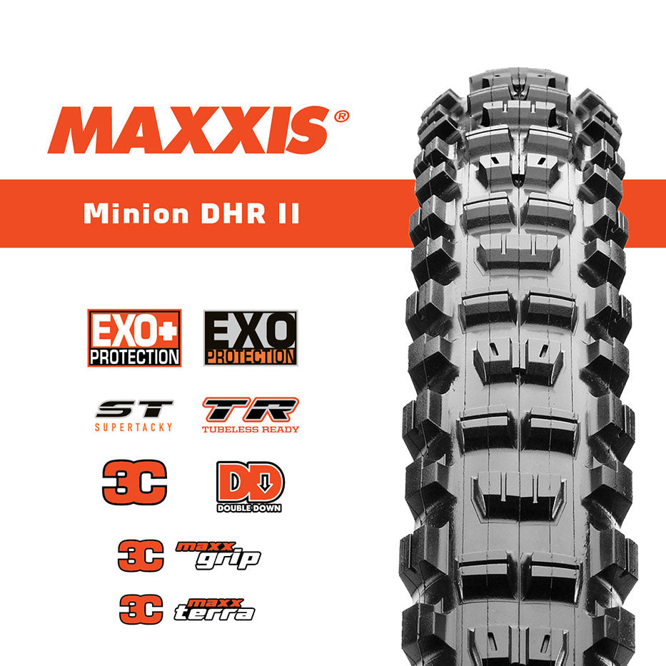 MAXXIS MINION DHR II MTB TYRE Flow Tyres NZ – FLOW TYRES