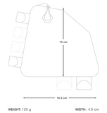 Apidura Backcountry Rear Top Tube Pack 1L - Dimensions