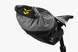 Apidura Backcountry Saddle Pack - 4.5L - MOUNTED TO BIKE - BACK VIEW