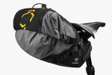 Apidura Backcountry Saddle Pack - 6L - MOUNTED TO BIKE - BACK VIEW