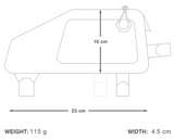 Apidura Backcountry Top Tube Pack - 1L - Dimensions