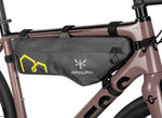 Apidura Expedition Compact Frame Pack - 4.5L - Mounted to bike - front/side view