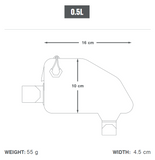 Apidura Expedition Top Tube Pack - 0.5L - Dimensions