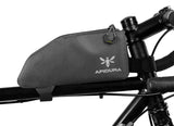 Apidura Expedition Top Tube Pack - 1L - mounted to bike - side view