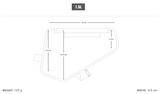 Apidura Frame Pack Hydration Bladder - 1.5L - DIMENSIONS