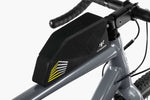 Apidura Racing Top Tube Pack - 1L - Bolt On - mounted to bike - top view