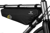 Apidura Racing Frame Pack - 4LL - MOUNTED TO BIKE - FRONT/SIDE VIEW