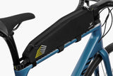Apidura Racing Long Top Tube Pack - 2L - Mounted to bike - Top view