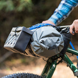 Blackburn Elite Hitchhiker Bag mounted to Outpost Elite Handlebar Roll