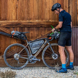 Blackburn bikepacking setup including the Outpost Elite Universal Seat Pack