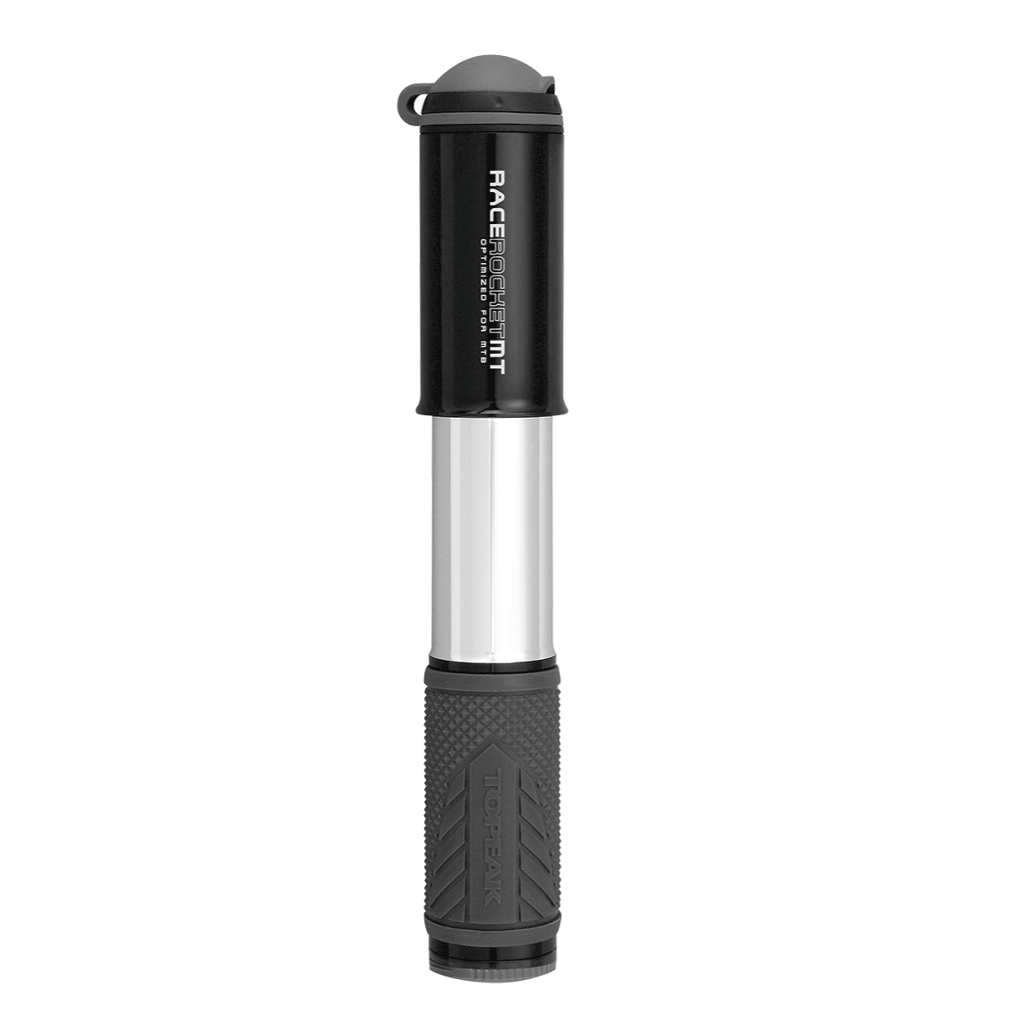 Pompe à Vélo Topeak Racerocket MT - Mini Et Portable - Valve Presta/Schrader - Jusqu'à 90PSI - Argent