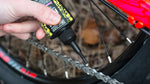 Muc-Off Dry Lube being applied