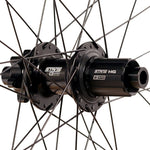 STAN'S NOTUBES - FLOW EX3 27.5" WHEEL - E-SYNC HUB CLOSE UP WITH SHIMANO HG DRIVER