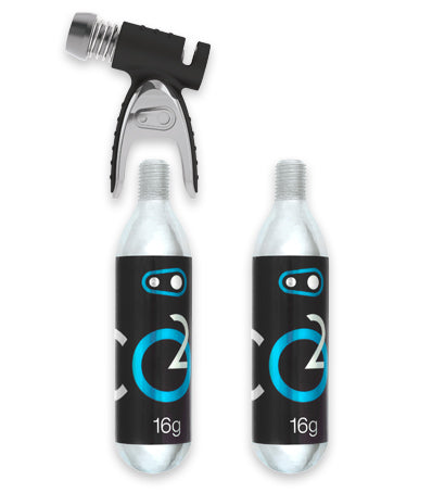 Crank Brothers Sterling CO2 Inflator + 2x 16g Threaded Cartridges