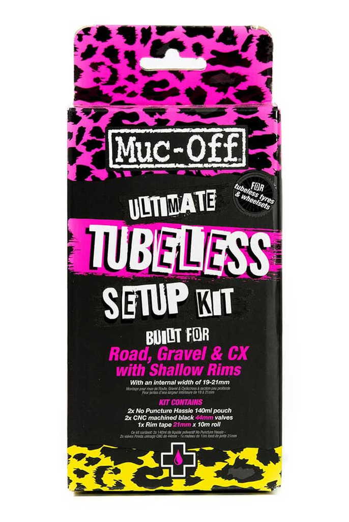 Muc-Off Ultimate Tubeless Kit - XC/Gravel, 25mm Tape, 44mm Valves
