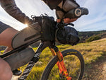 Topeak FrontLoader Bikepacking bag - being used on a mountain bike