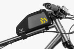 Apidura Backcountry Top Tube Pack - 1L - mounted to bike - side view