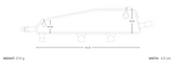 Apidura Racing Long Top Tube Pack - 2L - Dimensions