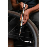 Lezyne Gauge Drive HV Mini Pump inflating a tyre